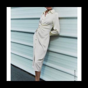 Satin button down dress